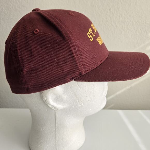 St Barnabas Warriors Yupoong Fitted Hat Cap‎ Red Small Medium Flexfit 6 Panel - Picture 5 of 8